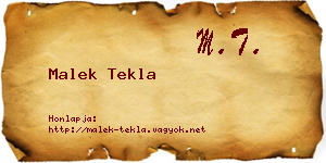 Malek Tekla névjegykártya